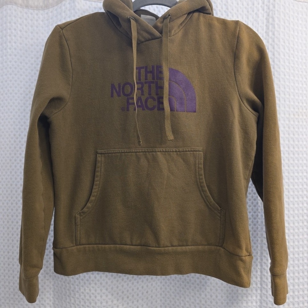 The North Face Hoodie Womens M Green Pullover Sweatshirt Logo Outdoors Adult